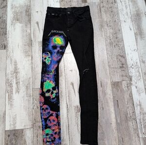 MacKeen ULTRA DENIM PANT BLACK jeans vibrant skull skinny black jeans distressed